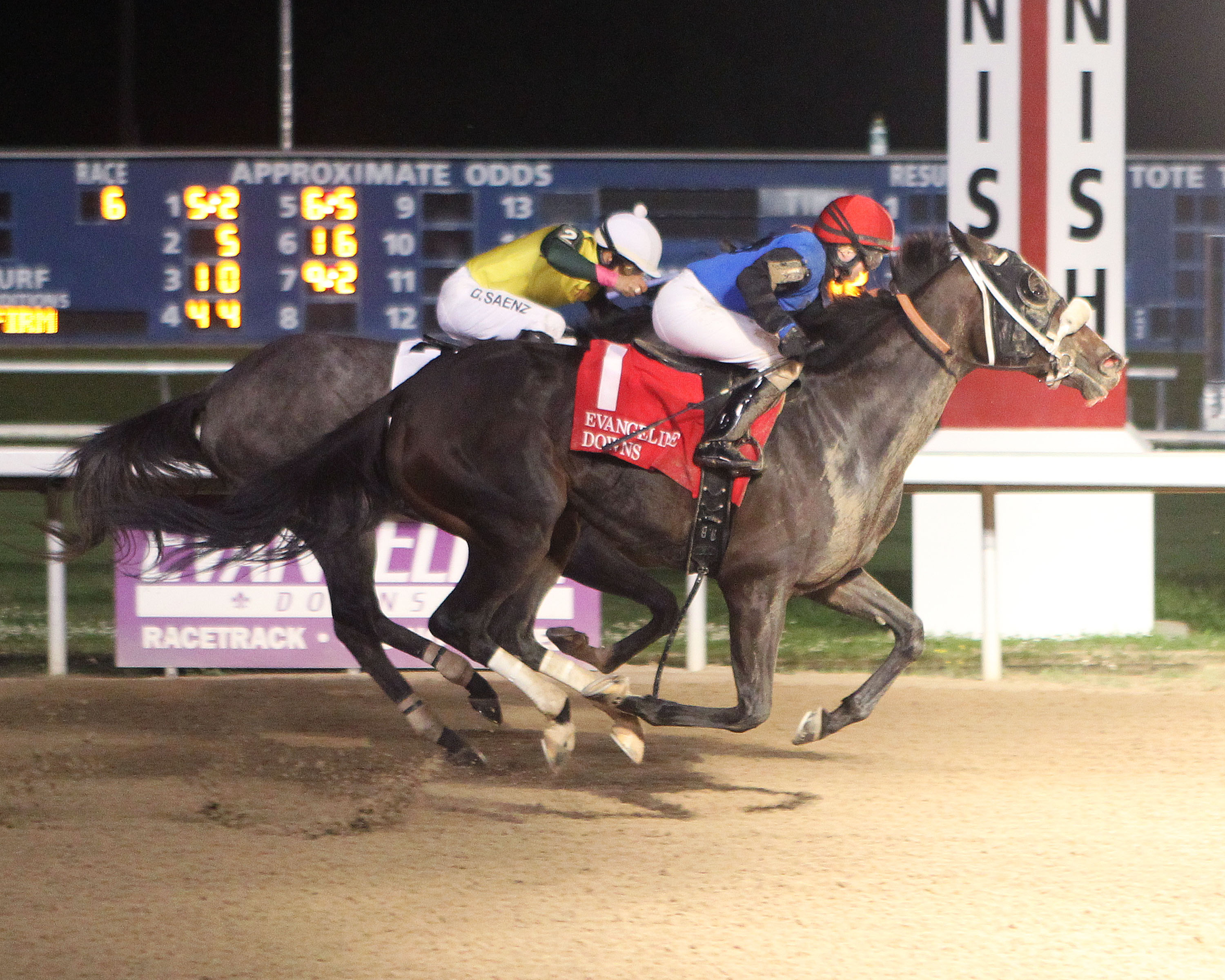 FORTUNE GOT EVEN WINS THE EQUINE SALES OAKS AT EVANGELINE DOWNS
